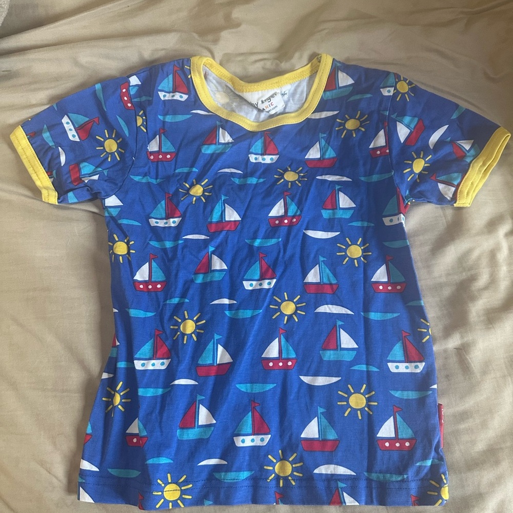 Colorful Sailboat Print T-Shirt